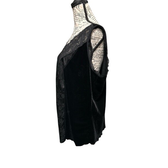 Venezia Y2K Velvet Babydoll Tank Top Womens Sz 12/14 Whimsigoth Dark Fairy Cami - Picture 3 of 8